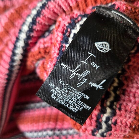 EUC LIKE NEW NIC + ZOE STRIPED V NECK COTTON BLEND SWEATER SIZE XL - Picture 13 of 15